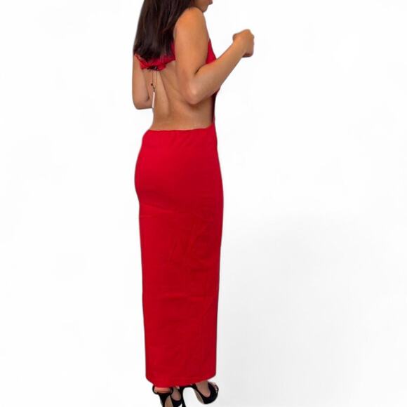 Nwt prettylittlething red midi dress - Picture 1 of 5